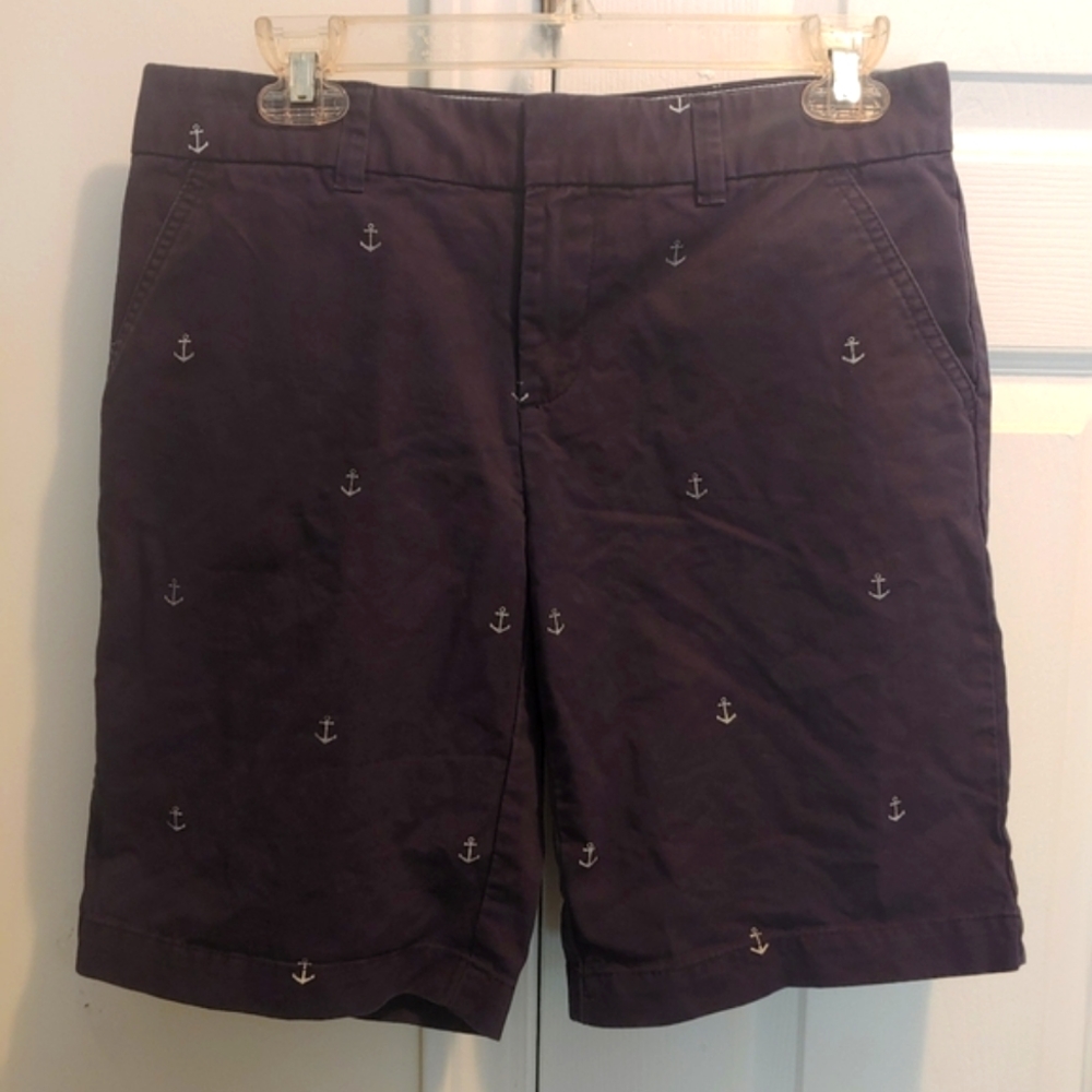 Tommy Hilfiger Women’s Classic Chino Navy Shorts with Anchor Pattern Size 4.